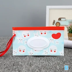 Portable Cartoon Baby Wet Wipes Clutch Pouch and Dispenser (B)