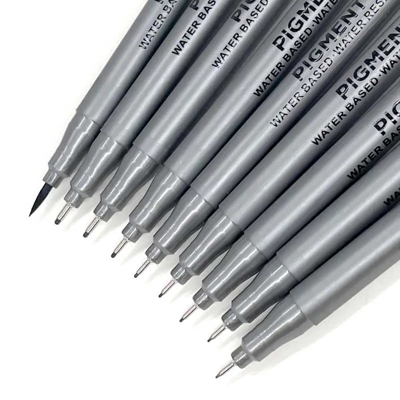 9 Pcs Painting Needle Pens Art Markers Fast Dry Water Based School Drawing Sketching Journal Writing Stationery Supplies