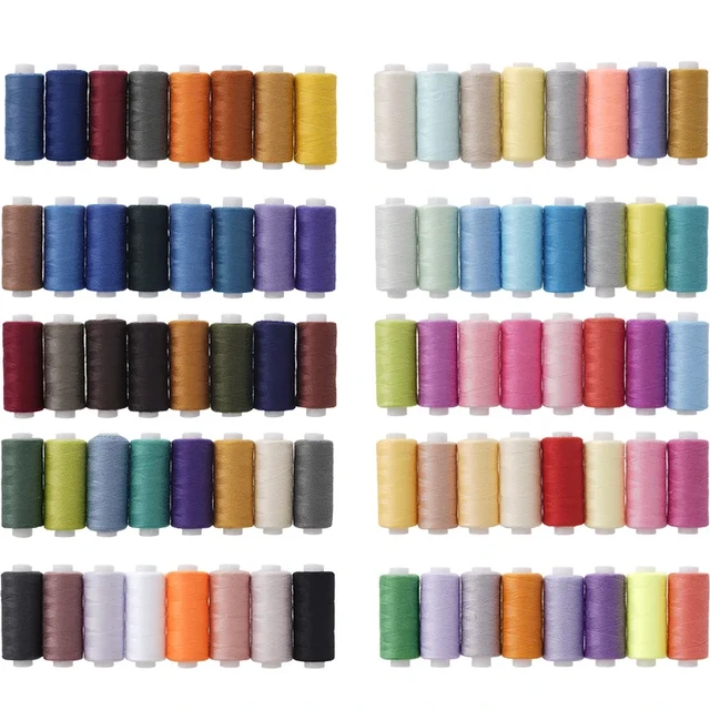 80PCS/Pack Sewing Thread 400Yards Each Spool 40S/2 Polyester Thread for  Sewing Machine Durable Handmade DIY Sew Thread - AliExpress