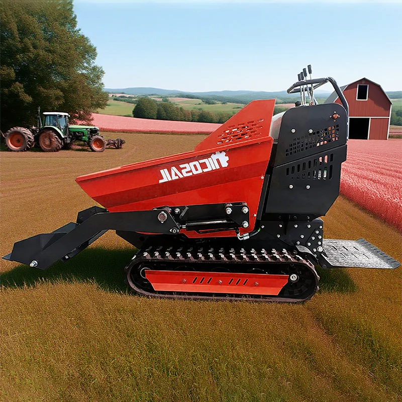 Petit camion à benne basculante sur chenilles personnalisé de haute qualité, mini camion à benne basculante de 500kg, moteur diesel bon marché, petit camion à benne basculante 4x4