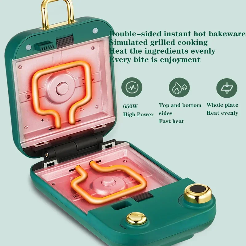GLG-S01Mini Electric Waffle Maker 220V/650WHome Breakfast Makers Sandwich Maker Waffle Octopus Balls Cooking Machine 5
