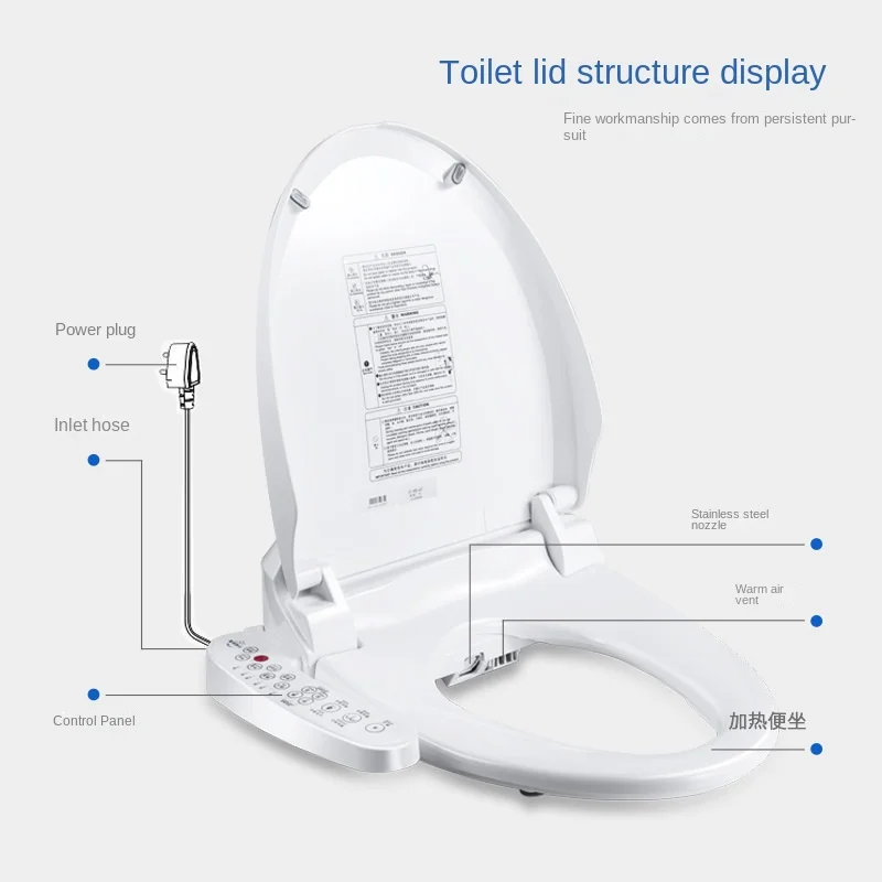 Intelligent Toilet Lid Sterilization Universal Fully Automatic Seat Constant Temperature Heating Cleaning Warm Air Drying toilet seat accessories