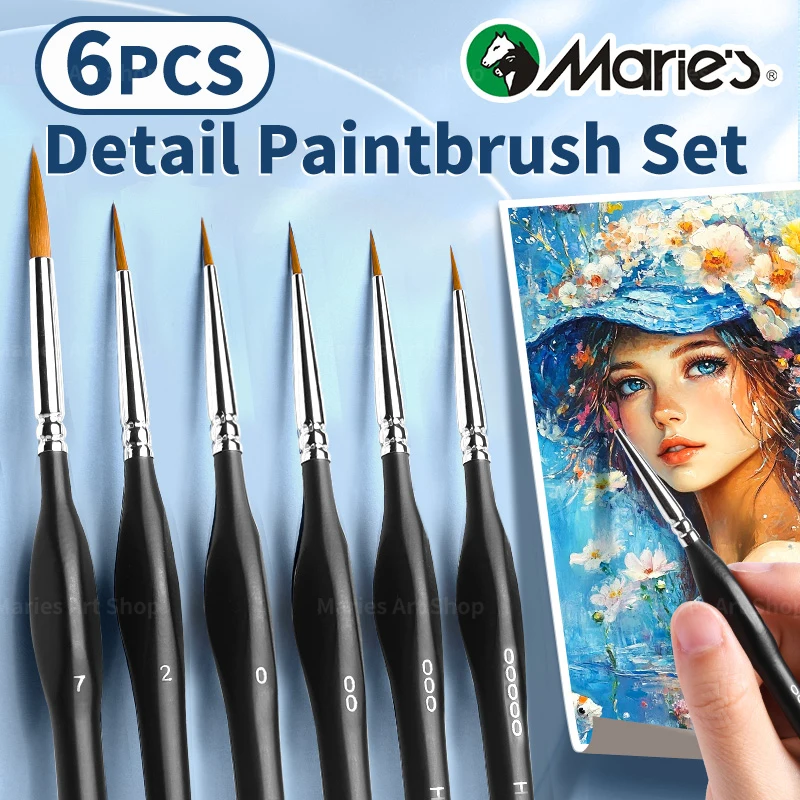 Nicpro 7 Pièces Pinceaux Peinture Pour Détails Fins, Petits Pinceaux Miniatures à Pointe Fine