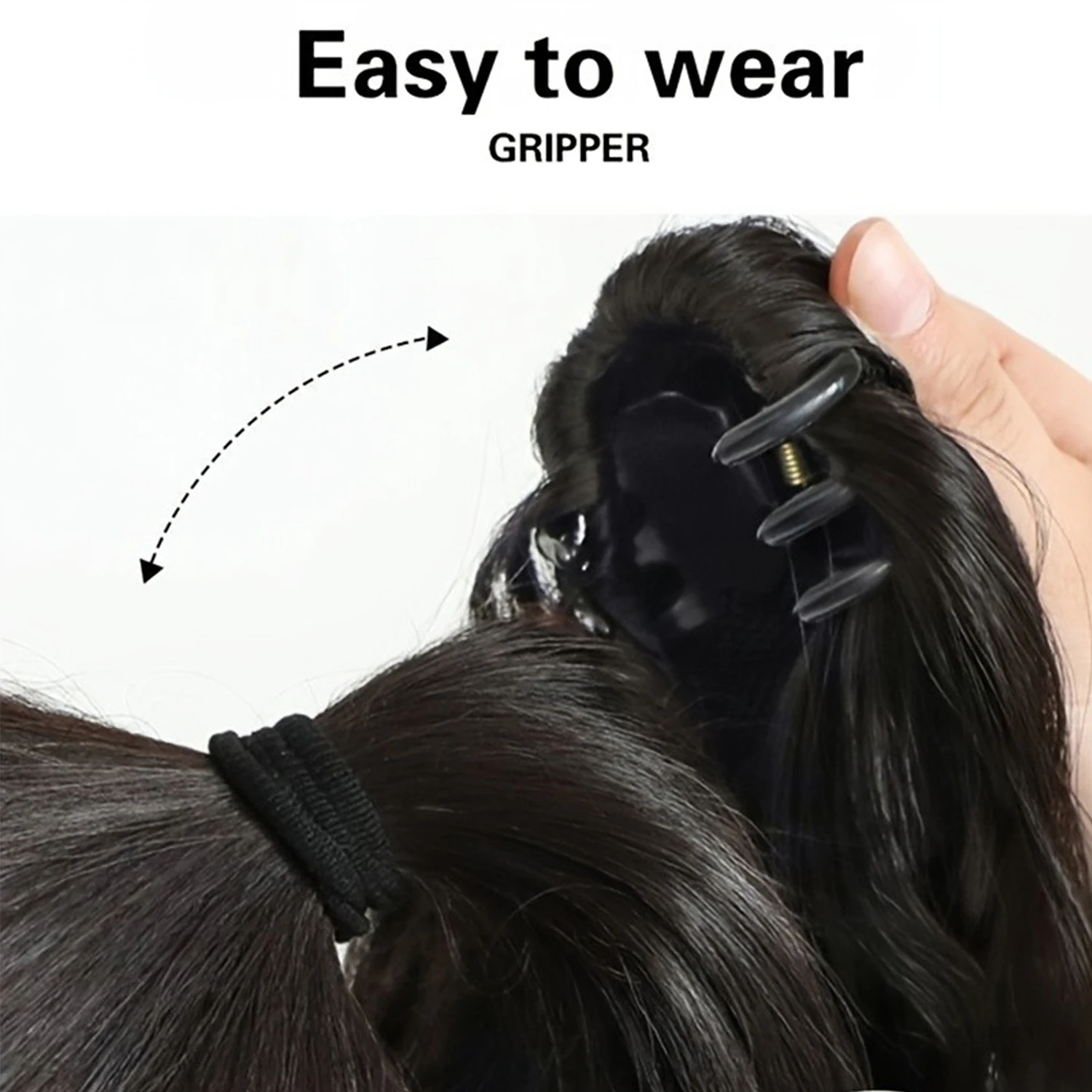 Synthetic 10Inch Ponytail Pear blossom wave small Claw Clip Ponytail Short Curly Ponytail Ladies Hair Clip for Women