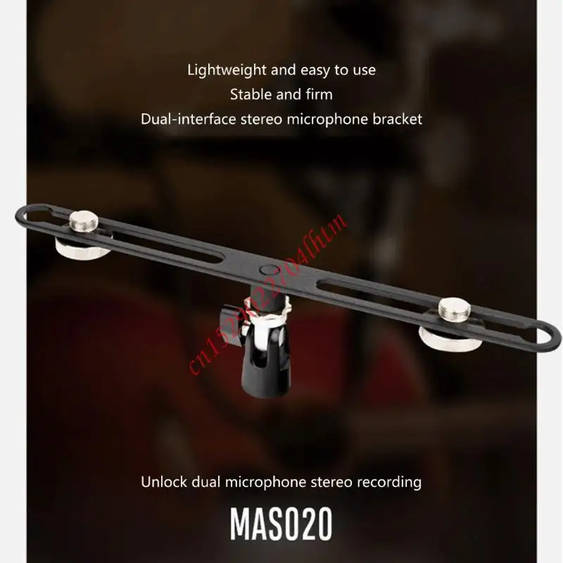 72XA 마이크 마운트는 5/8 인치 스레드 더블 헤드 마이크 스탠드로드 스테레오로드 브래킷이있는 2 개의 마이크를 보유합니다.