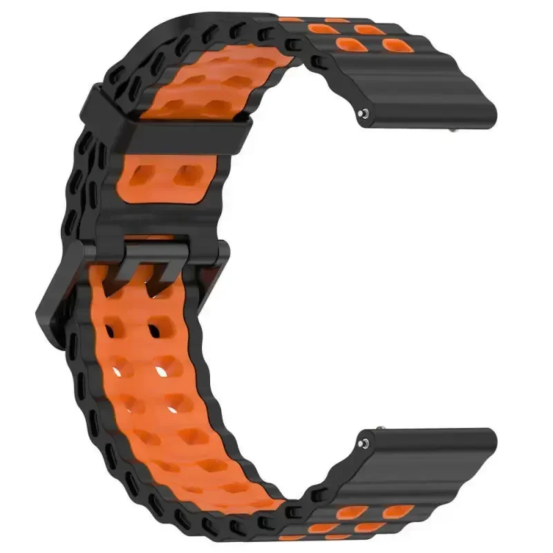 Breathable 22mm Silicone Watch Strap - Versatile and Stylish Replacement Band