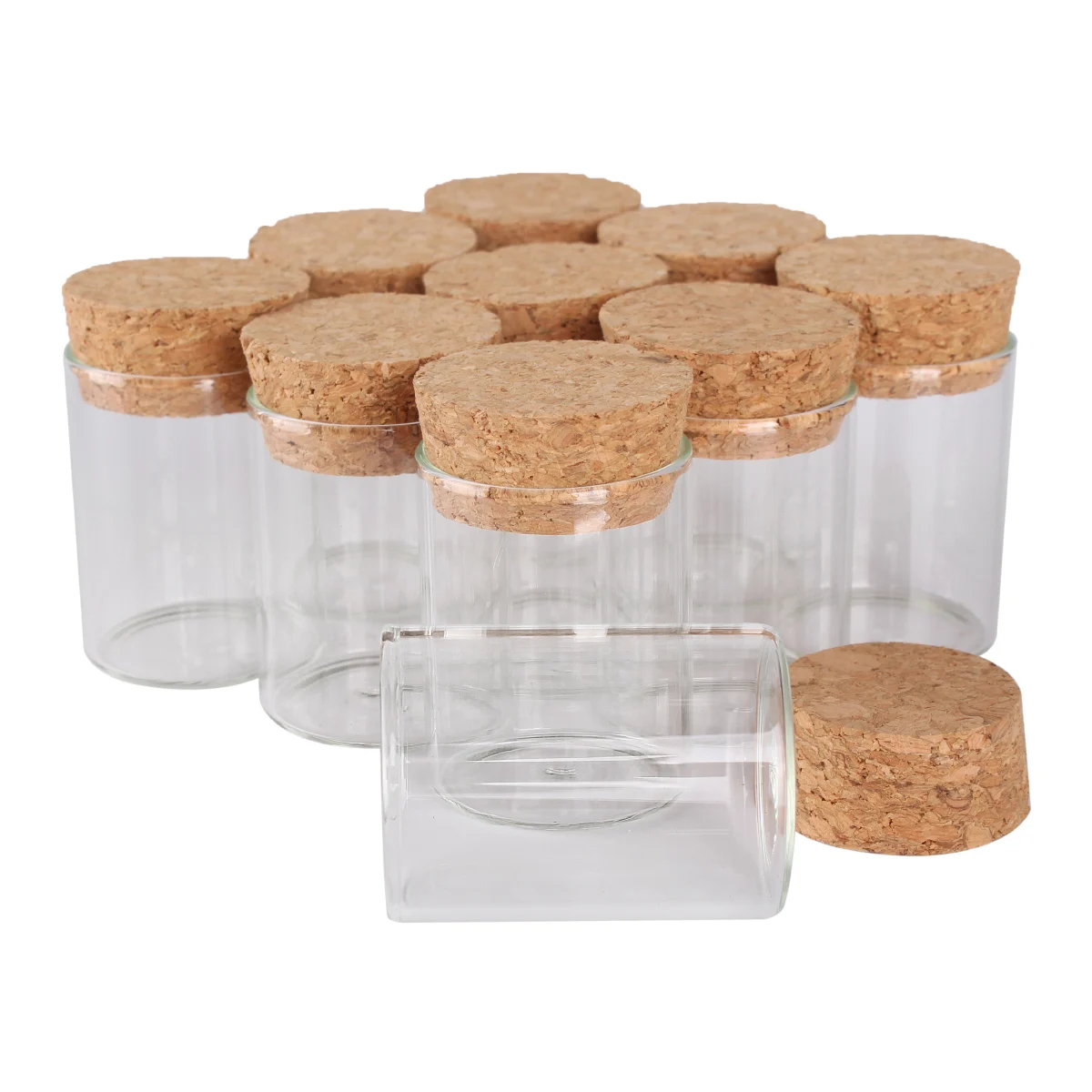 Small Glass Test Tube Cork Stopper Dragees Jars Bottles 24 pieces 15ml/25ml/30ml/35ml/40ml/45ml/50ml/55ml/60ml/80ml/100ml glass bottles mini glass bottles