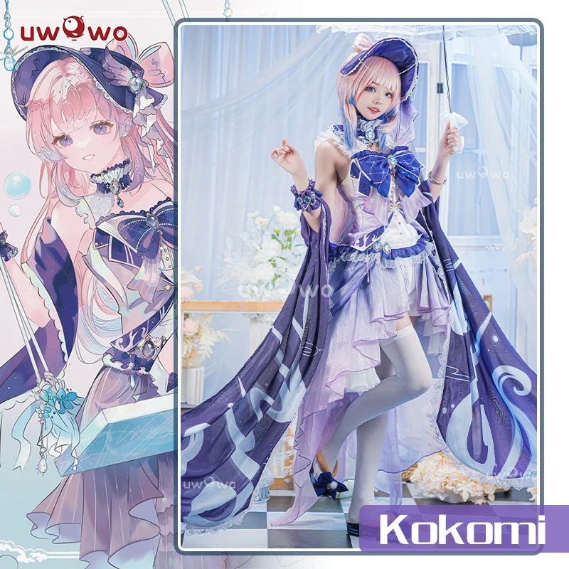 UWOWO-vestido de Cosplay de Genshin Impact, Fanart, estilo Kokomi Fontaine, en Stock