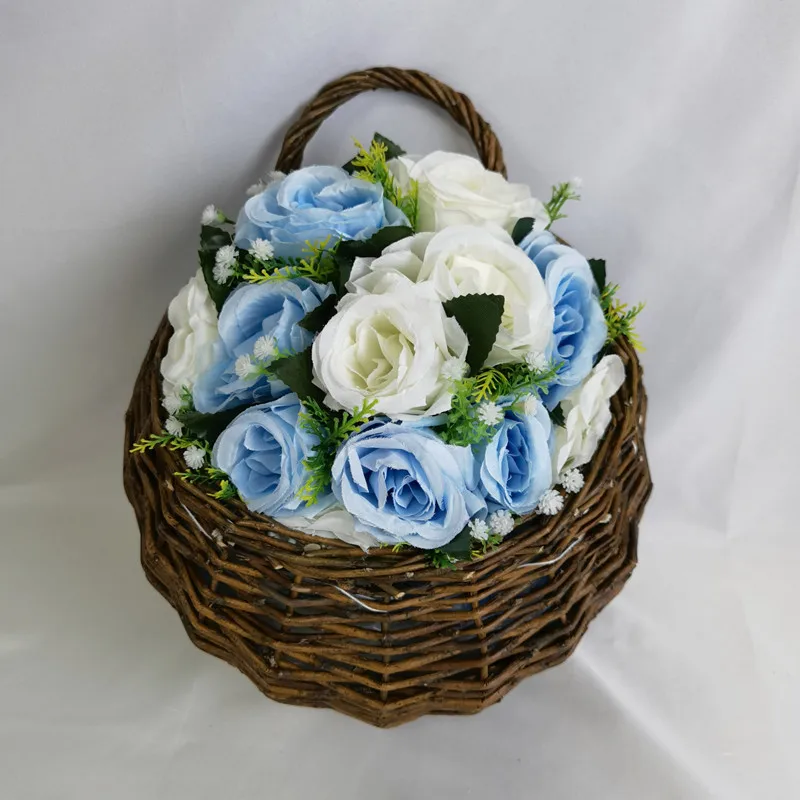 Hand Made Rattan Vase Eco-Friendly Wall Hanging Vase Container Storage Basket Wicker basket Nest Flower Pot Home Decoration