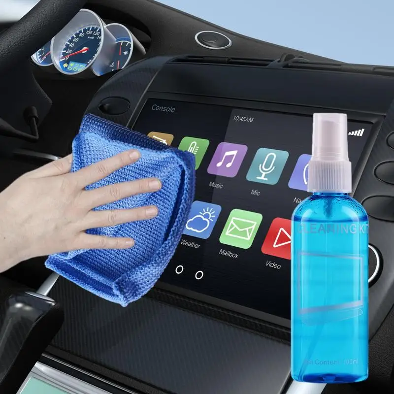 Alyvisun Kit de Limpia Pantallas Portátil, 3 en 1 Screen Cleaner Tool  Limpiador de Pantalla con Paño de Microfibra y Botella de Spray para  Teléfonos/PC/Ordenado…