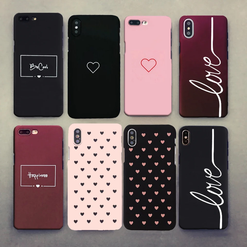 For Coque iphone X 6 7 8 6s 5 5s se Case Fundas iphone XR 11 Pro Max 6 s 6s 8 7 Plus SE 2020 Case Heart Love Case