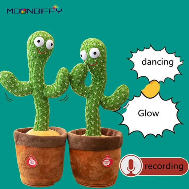 Lovely Talking Toy Dancing Cactus Doll Speak Talk Sound Record Repeat Kawaii Cactus Toys Children Kids Education Cactus Bailarín 1