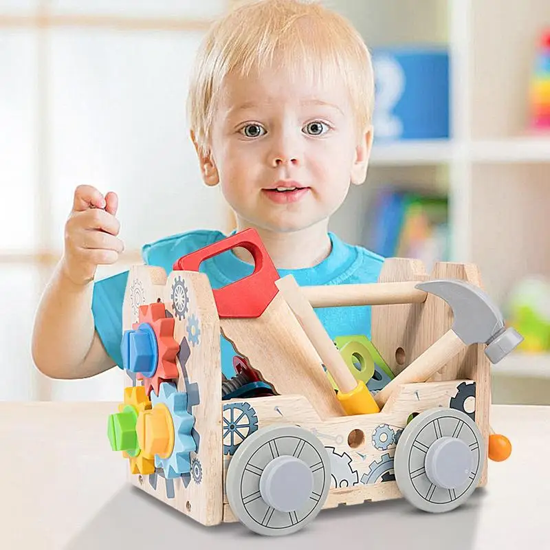 

Wooden Tool Workbench Interactive Wooden Workbench For Kids Wooden Toddler Tools Bench Educational Toys For Boys And Girls