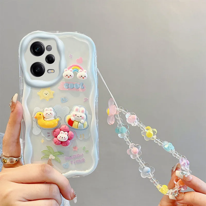 Cute Bear Phone Case For Xiaomi Redmi Note Series Soft Cover_voghion.com
