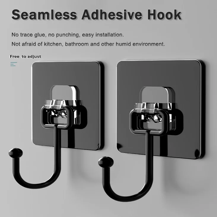 Rotating Waterproof Self Adhesive Hooks Seamless Strong Sticker Holder Wall  Door Storage Hanging Hook Kitchen Bathroom Organizer - AliExpress