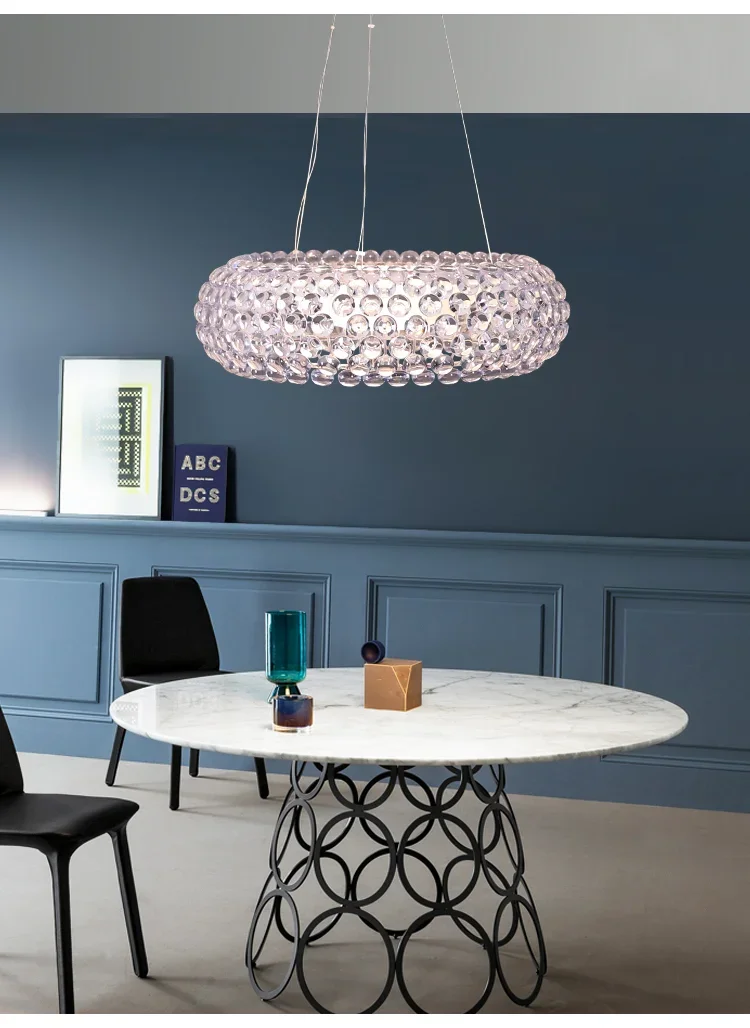 Description Picture 3 of itemArt Acrylic Pendant Light Kitchen Island Restaurant Ceiling Light Living Room Bedroom Chandelier for Home and Decoration Lustre