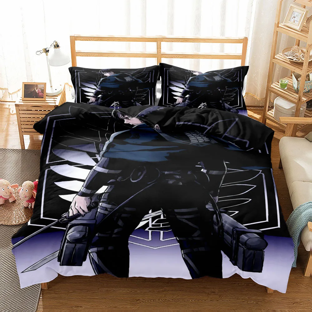 2023 New Titan Attack  Duvet Cover Set King Queen Double Full Twin Single Size Bed Linen Set 4