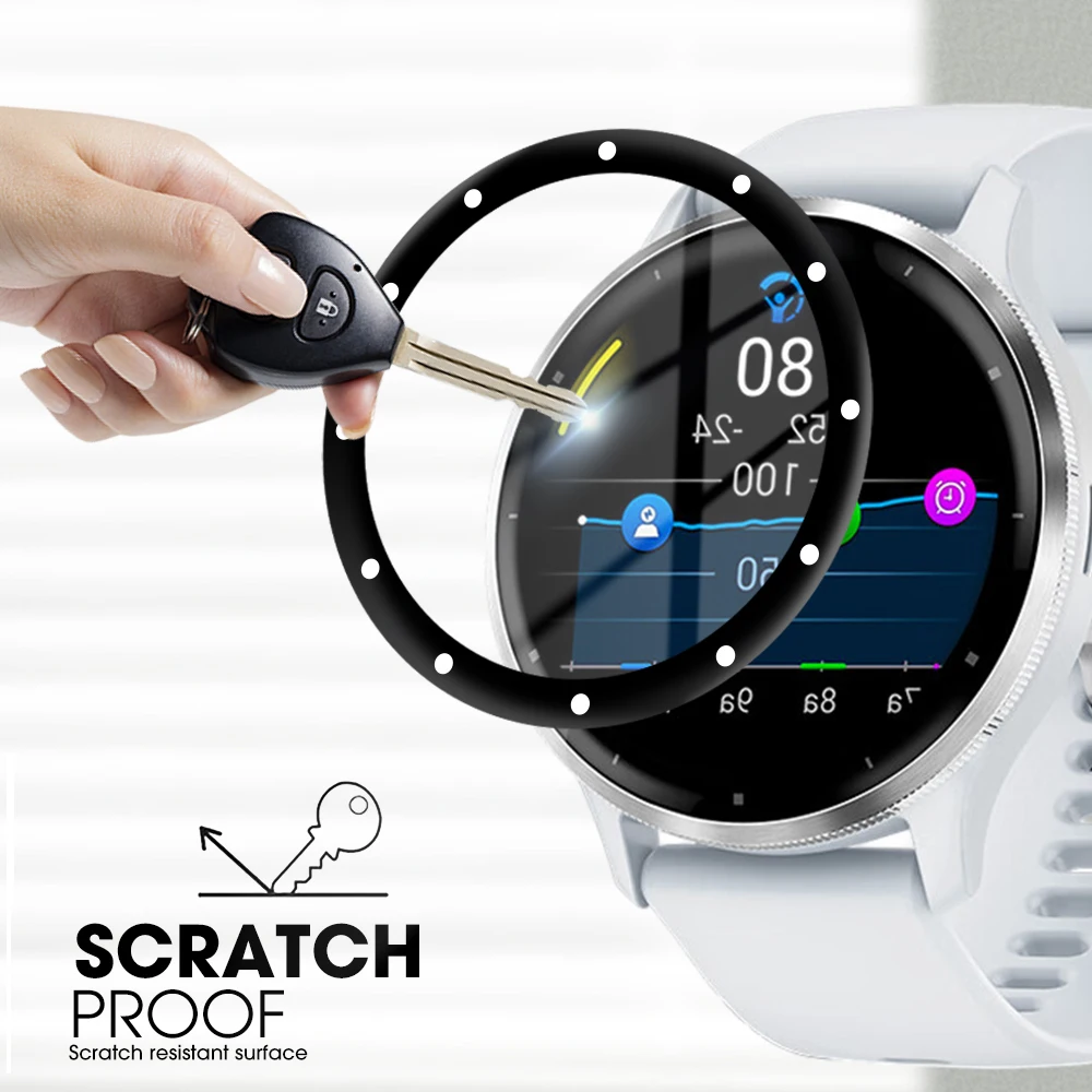 Soft 3D Curved Screen Protector Film - Anti-Scratch Protection for Smartwatches (1/3 Pack)