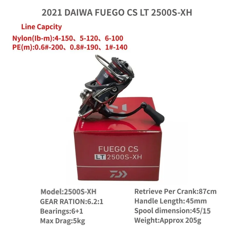 2021 DAIWA FUEGO CS LT 1000S-XH 2000S-XH 2500 2500-XH 2500S-XH