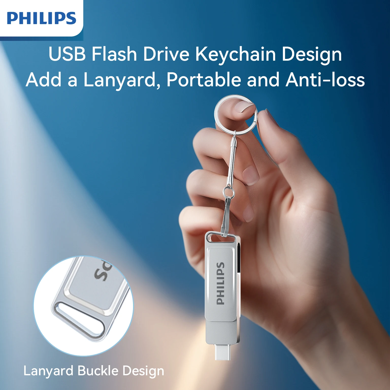 USB Flash Drive PHILIPS USB3.2 Type C 256GB 128GB 64GB 32GB Pendrive High-Speed Dual Memory Stick for Smartphones Laptops