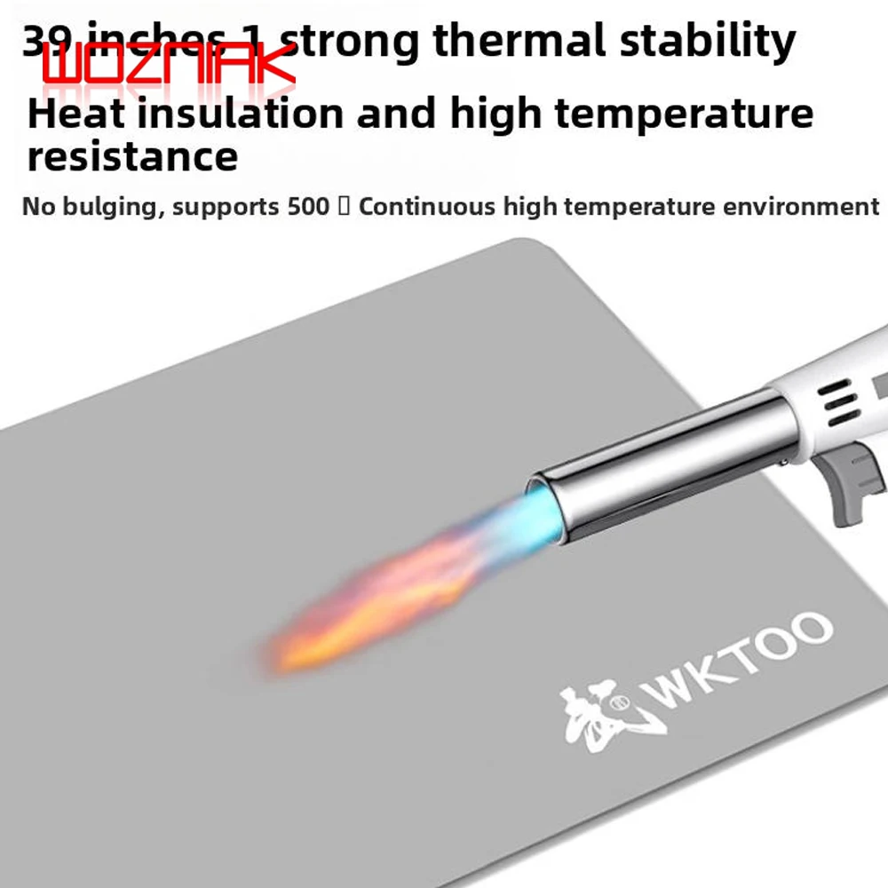 WKTOO 1000MM x 500MM 초대형 정전기 방지 및 단열 패드 내열 테이블 매트 수리 작업용 논스틱 패드