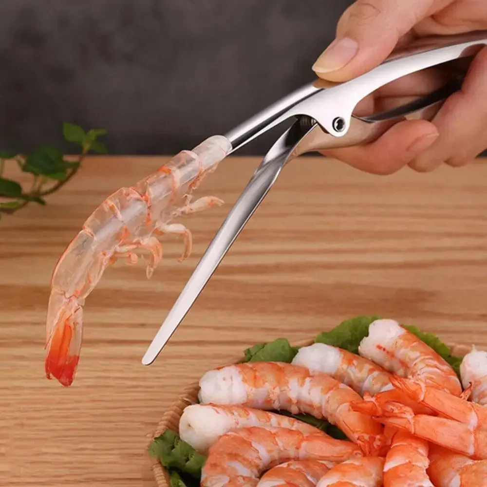 Stainless Steel Seafood Tools Shrimp Peeler Prawn Line Cutter Cleaning Shrimp Line Cutter Shell Remover Kitchen Accessories 1PC shrimp peeler