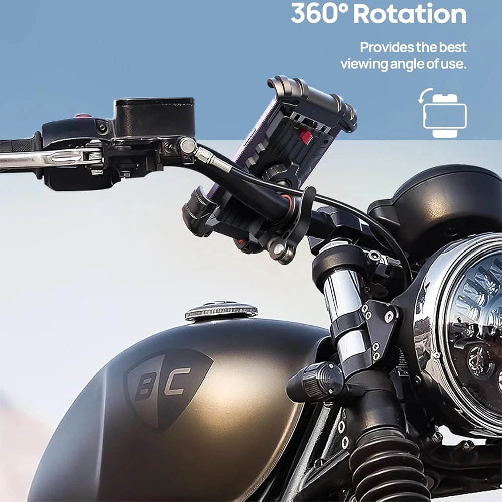 Bike Phone Holder, Motorcycle Phone Mount- Motorcycle Handlebar