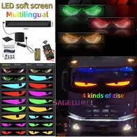 Car Truck Devil's Eye Signs Light Multilingual Car LED Matrix Pixel Panel Scrolling Advertising 5V USB Smart App Remote Control 1