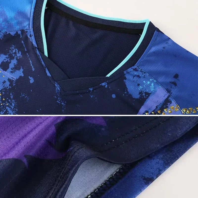 Match Chinese National Team Dragon Table Tennis Jersey Competition Clothes Badminton Game Training Professional Short Set