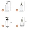 Press Nozzle Mouth Glass Bottle Hand Sanitizer Liquid Soap Solution Lotion Shower Gel Pump Bottle Nordic Bathroom Storage Bottle 6