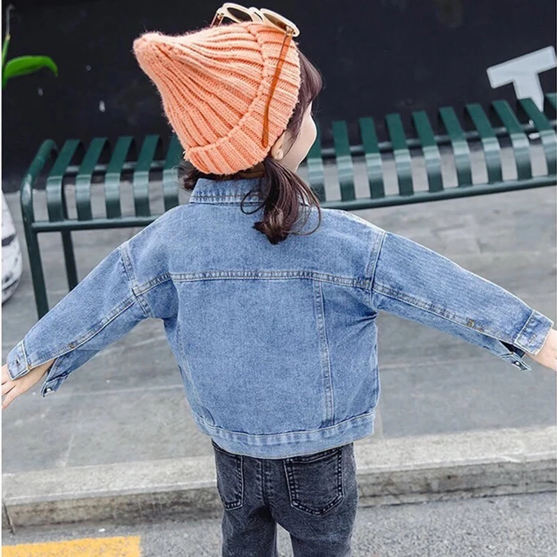 Kids' Sweet Denim Jacket for Girls - Stylish Princess Outerwear in Soft Jean Fabric for Ages 1-10