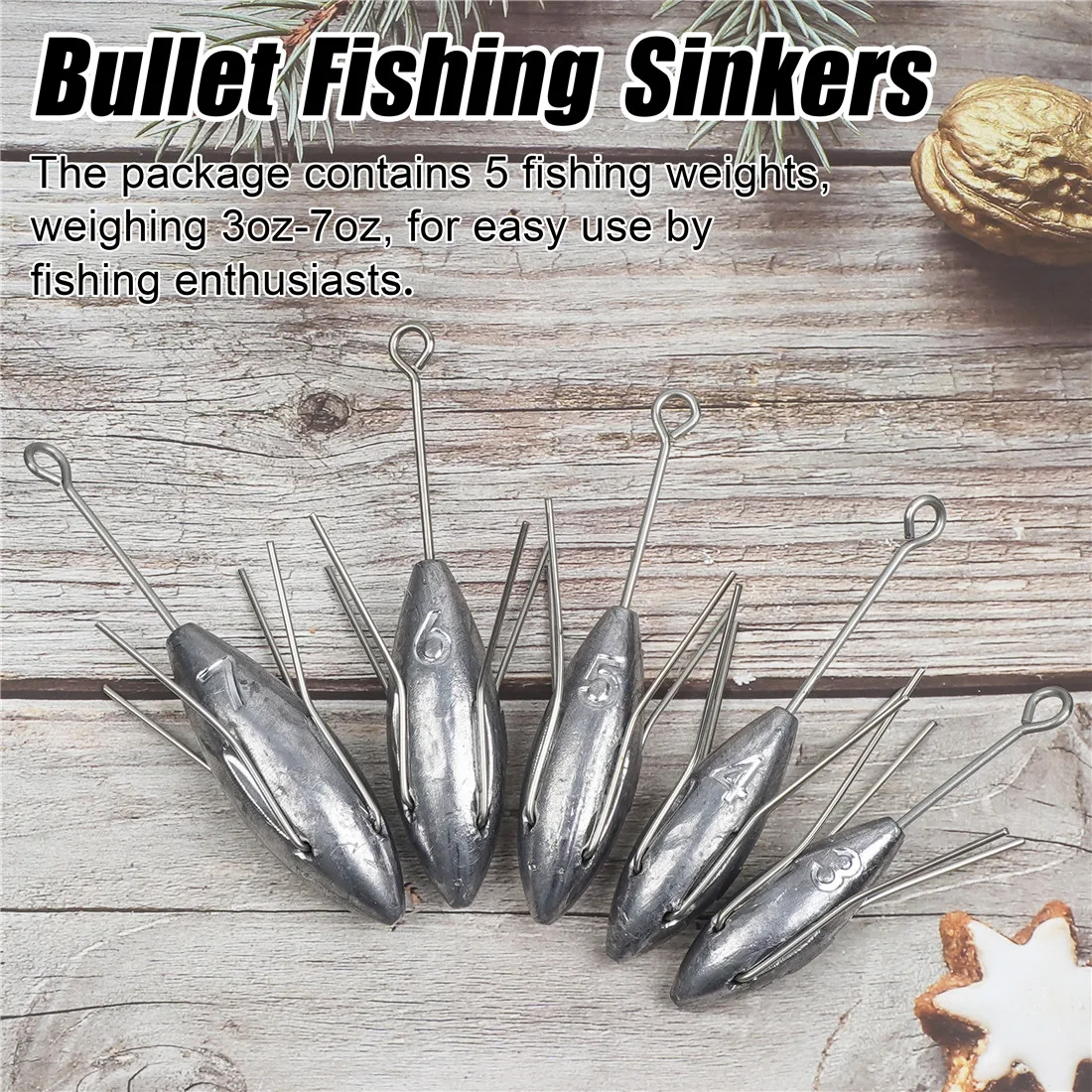 Fishing Equipment Sputnik Surf Fishing Sinkers 7PCS Sputnik