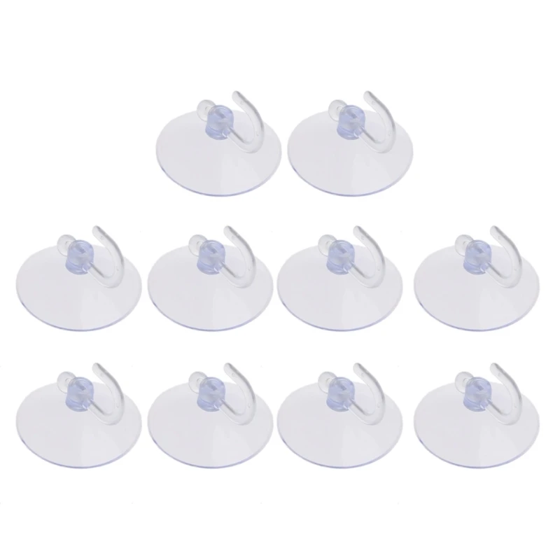 

Suction Cup Hooks 10Pcs Glass Window Wall Dormitory Closet Storage