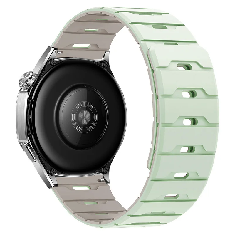 Magnetic Silicone Sport Wristband, 20mm/22mm