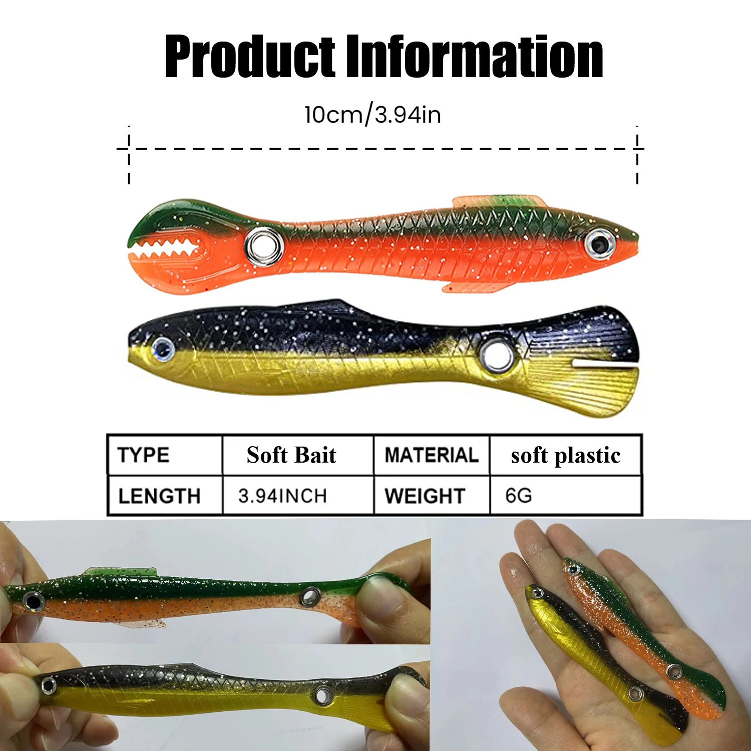 10Pcs Soft Bait Fishing Lures Bionic Plastic Swimbaits with 3D Eyes  Realistic Artificial Lures for Saltwater Freshwater with Box - AliExpress