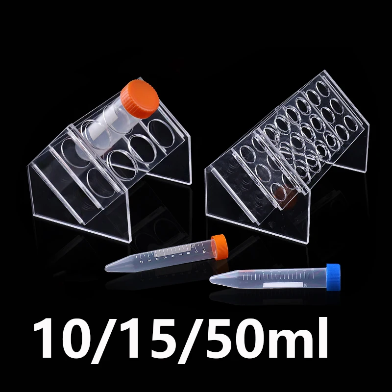 

Plexiglass Rack For Centrifuge Tube10ml 15ml 50ml Oblique Centrifuge Tube Holder Precipitation Tube Stand 6 8 15 18Wells Hole