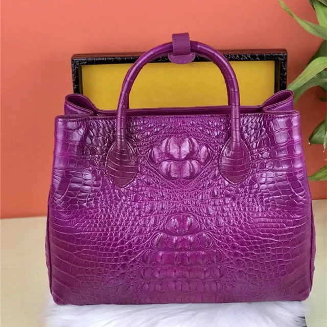 Purple Leather mini purse with a gold chain and handle – Rado Fashion Store