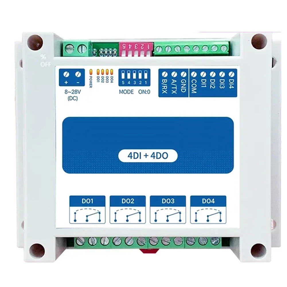 

1 шт., пластиковый модуль сбора данных RS485, протокол связи Modbus RTU, 4 канала, 1200 ~ 115200 Bps