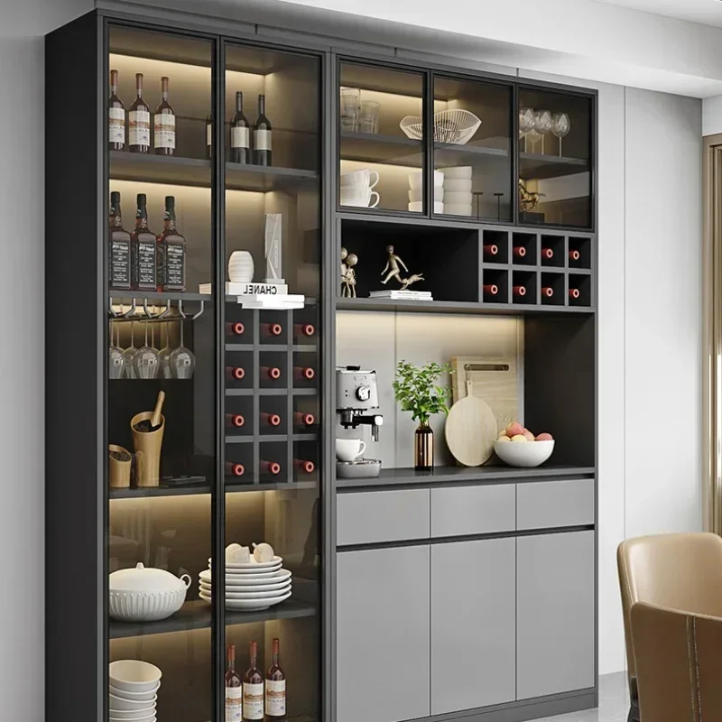 Liquor Home Wine Cabinets Display Living Room Modern Storage Wine Cabinets Simplicity Glass Botellero Vino Furniture QF50JG