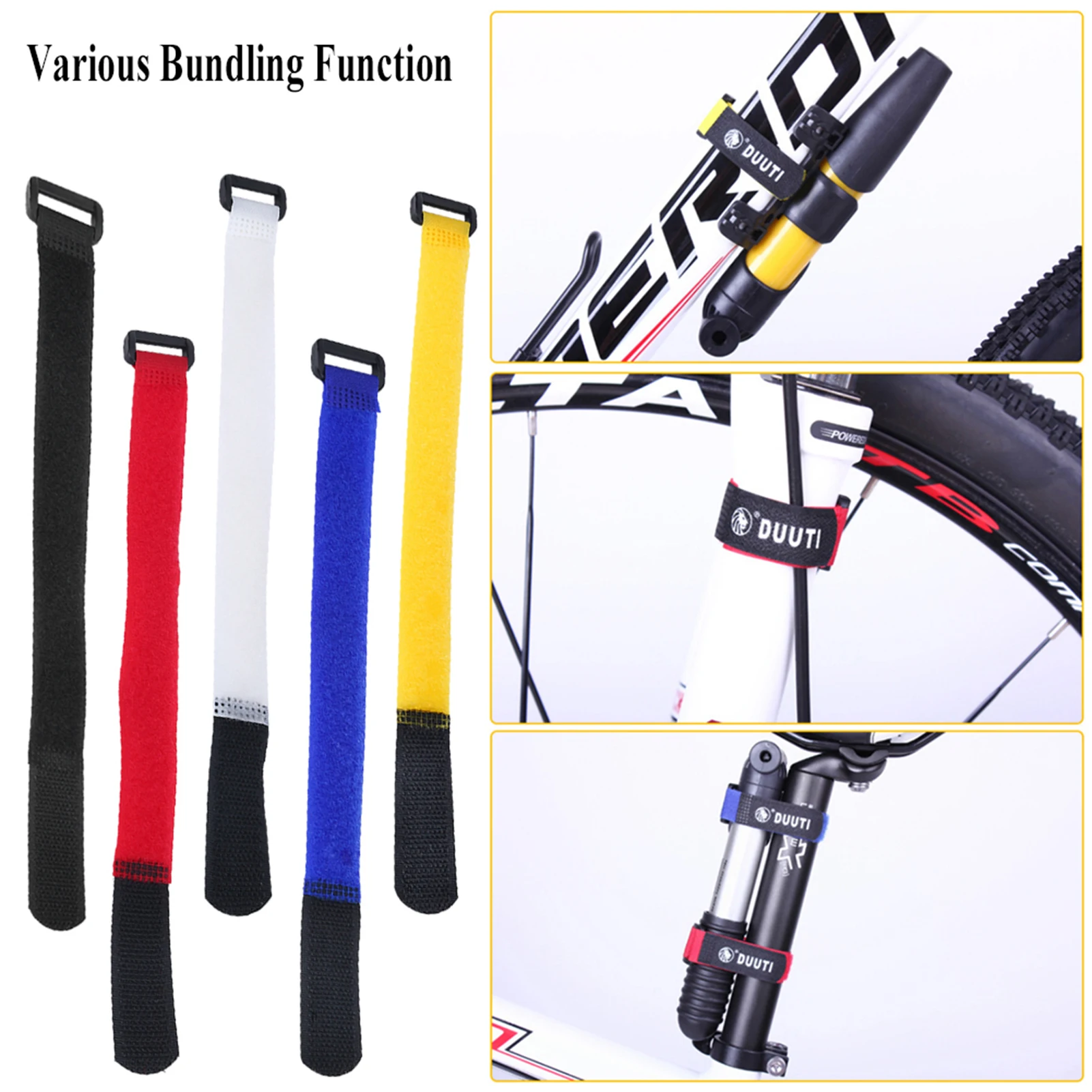Sports Cycling Riding Adjustable Nylon Handlebar Tie Straps Set