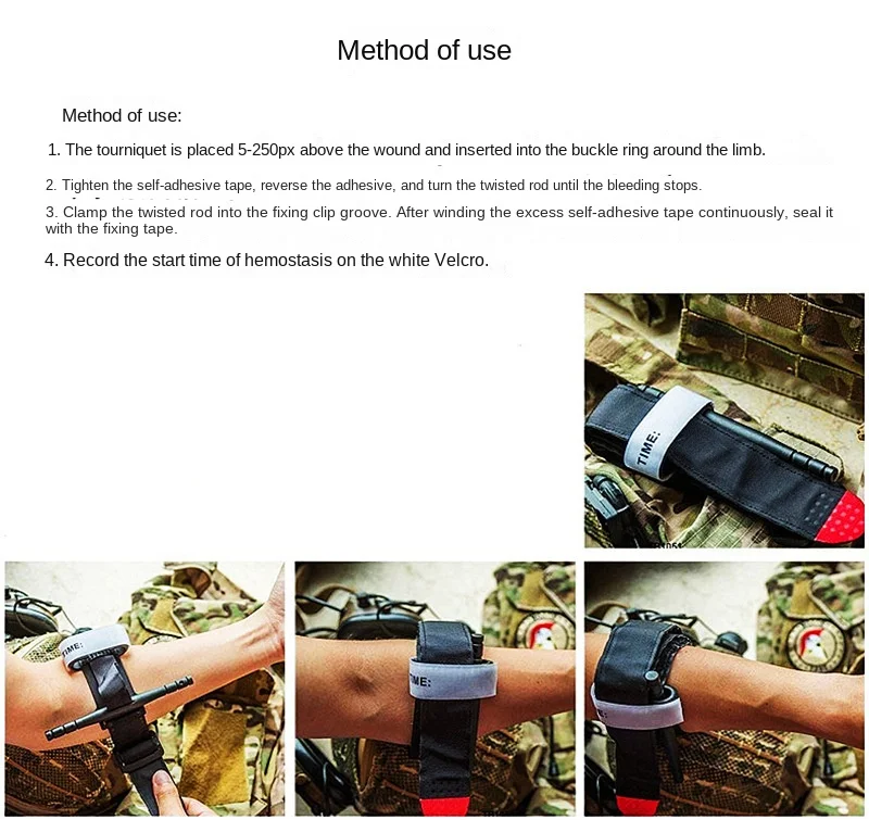 CAT Tourniquet Outdoor Rescue Gear  for Single-Handed Emergency First Aid -  Essential  for  Home  and  Outdoor  Safety