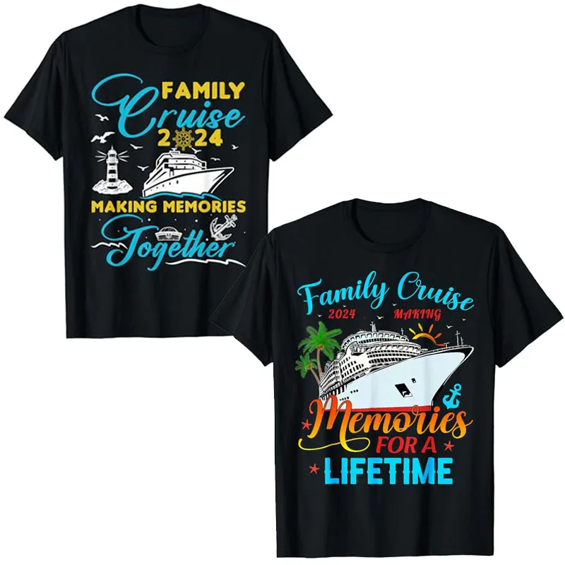 

Family Cruise 2024 Making Memories for A Lifetime Beach T-Shirt Trip Ship Vacation Making Memories Together Holiday Saying Tee