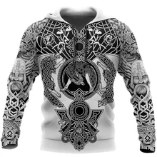 

Bonito padrão viking tatuagem 3d impresso hoodies harajuku moda moletom com capuz outono unisex hoodie sudadera hombre