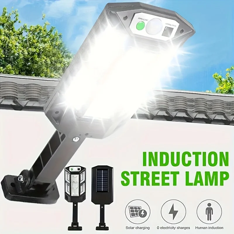 3000LM Super Bright Solar Outdoor Light, Motion Sensor Solar Light, 3 Lighting Modes, Equipped with 43 LED Beads, Security Wall
