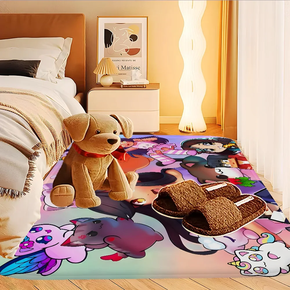 Cute Aphmau with Wings Long Rugs Anti-slip Modern Living Room Balcony Printed Bedside Area Rugs floor mat,carpet mat