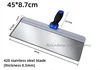 1pcs 45*8.7cm /50*8.7cm 420 Stainless Steel Plastic Handle Putty Knife Set Scraper Construction Tools Cleaning Tools Thick 0.5mm 2