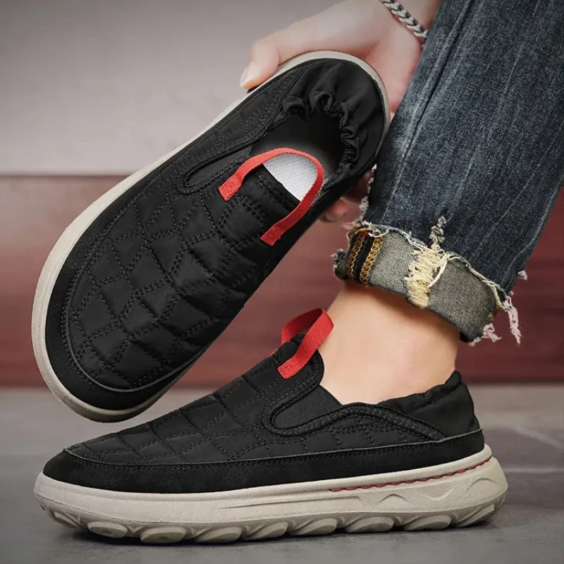 Casual Men's Sneakers Thick Sole Comfortable Outside Vulcanised Shoes Trend Anti-slip Soft Bottom Round Toe Slip on Loafers 4