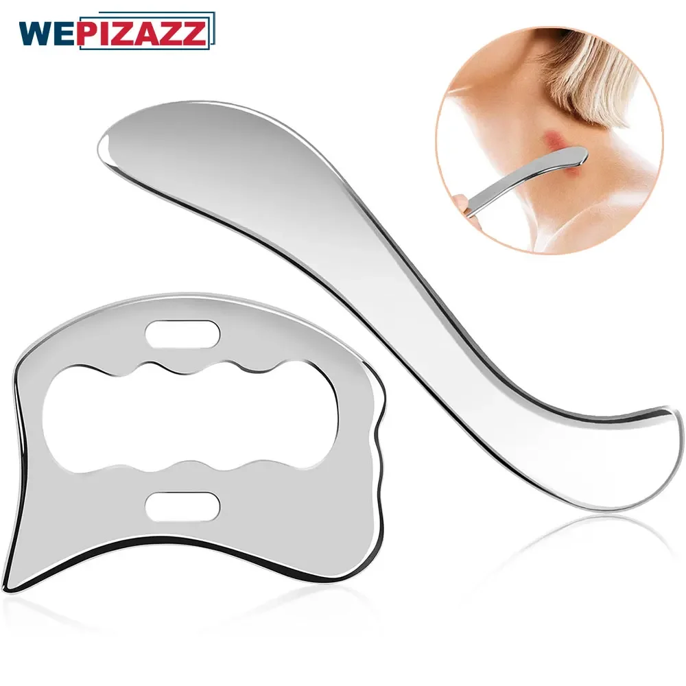

Guasha Massage Tool, Grade Stainless Steel Scraping Tool for Soft Tissue Scraping, Physical Therapy Stuff for Back, Leg,Arm,Neck