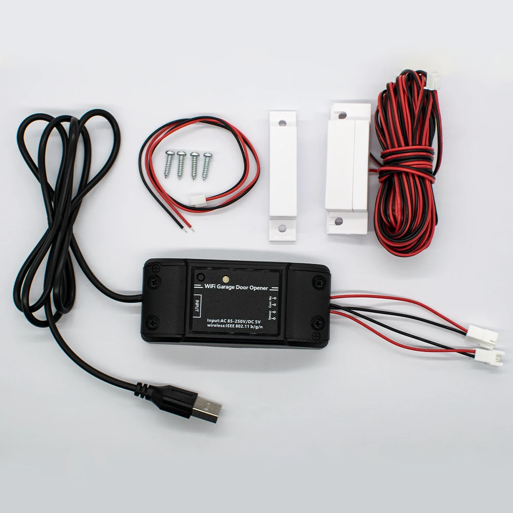 Tuya Wifi 433MHz Rolling Code Garage Door Opener AC DC 7-32V 85-250V Sliding Door Access Controller for Alexa Google Home