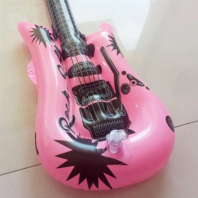 12pcs Children's Pvc Inflatable Guitar Balloon Musical Instrument Toy Microphone Guitar Saxophone Radio Lute Party Props Gift